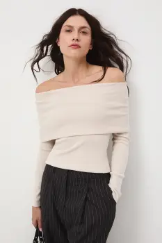 Medicine pulover culoarea bej, light imagine