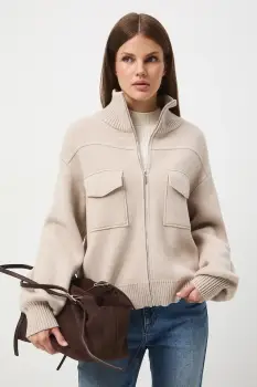 Medicine pulover culoarea bej, light imagine