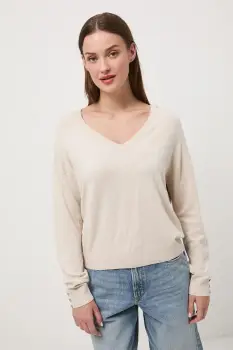 Medicine pulover culoarea bej, light imagine