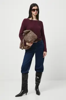 Medicine pulover culoarea bordo imagine