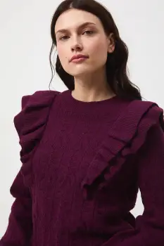 Medicine pulover culoarea bordo imagine