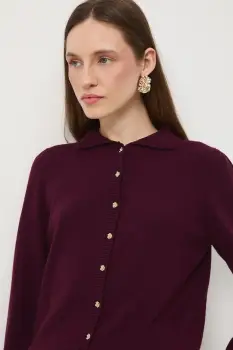 Medicine pulover culoarea bordo imagine