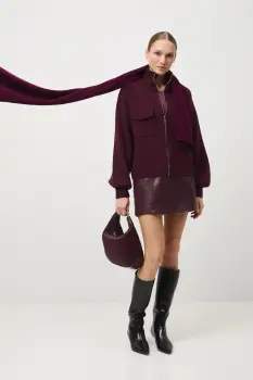 Medicine pulover culoarea bordo, light imagine