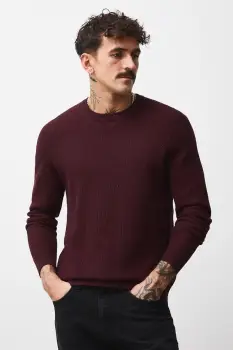 Medicine pulover culoarea bordo, light imagine