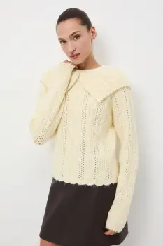 Medicine pulover culoarea galben imagine