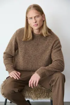 Medicine pulover culoarea maro imagine