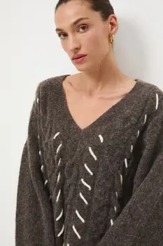 Medicine pulover culoarea maro imagine