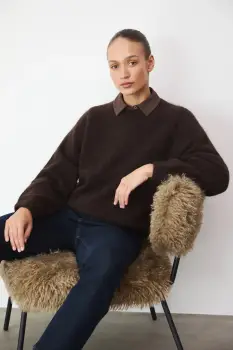 Medicine pulover culoarea maro imagine