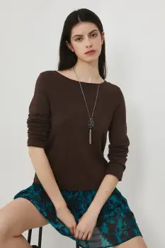 Medicine pulover culoarea maro imagine