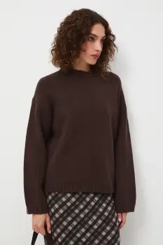 Medicine pulover culoarea maro, calduros imagine