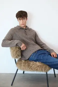 Medicine pulover culoarea maro imagine