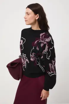 Medicine pulover culoarea negru imagine