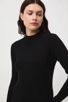 Medicine pulover culoarea negru, cu turtleneck imagine