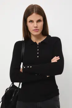 Medicine pulover culoarea negru imagine