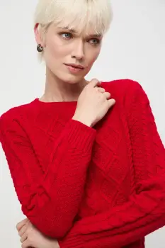 Medicine pulover culoarea rosu, calduros imagine