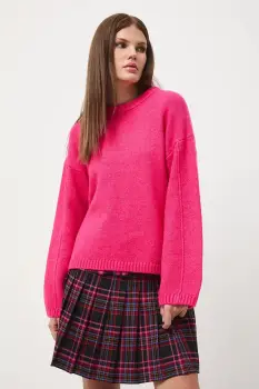 Medicine pulover culoarea roz, calduros imagine