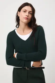 Medicine pulover culoarea verde imagine