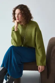 Medicine pulover culoarea verde, calduros imagine