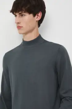 Medicine pulover culoarea verde, cu turtleneck imagine