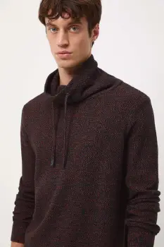 Medicine pulover de bumbac calduros, cu guler imagine