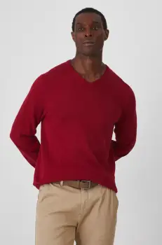 Medicine pulover de bumbac culoarea bordo, light imagine