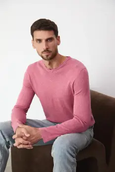 Medicine pulover de bumbac culoarea roz, light imagine