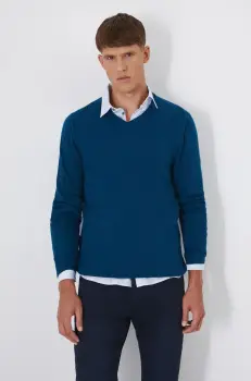 Medicine pulover de bumbac culoarea verde, light imagine