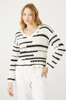 Medicine pulover de bumbac femei, culoarea bej imagine