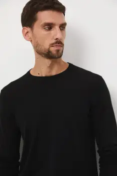 Medicine pulover de lana culoarea negru, light imagine