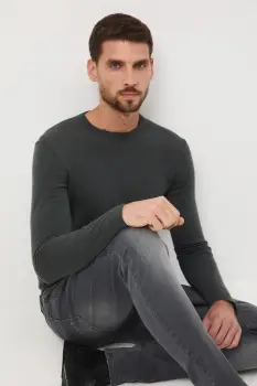 Medicine pulover de lana culoarea verde, light imagine