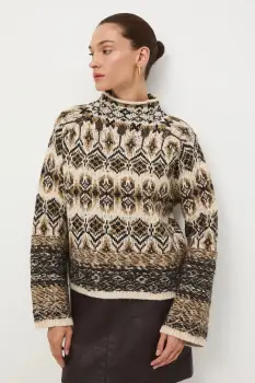 Medicine pulover din amestec de lana calduros, cu turtleneck imagine