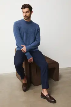 Medicine pulover din amestec de lana light imagine