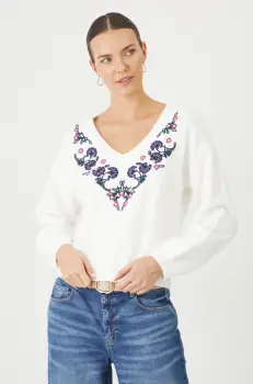 Medicine pulover femei, culoarea bej imagine