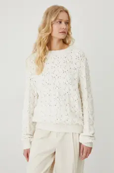 Medicine pulover femei, culoarea bej, calduros imagine