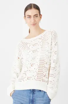 Medicine pulover femei, culoarea bej, calduros imagine