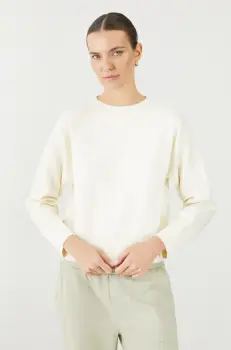 Medicine pulover femei, culoarea bej, light imagine