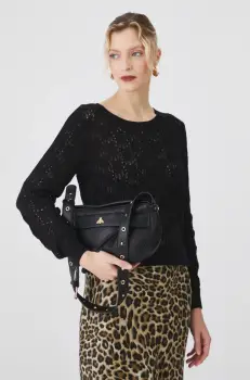 Medicine pulover femei, culoarea negru, calduros imagine