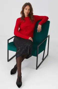 Medicine pulover femei, culoarea rosu imagine