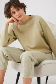 Medicine pulover femei, culoarea verde, light imagine