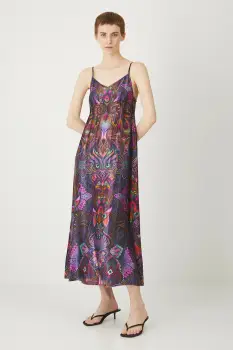 Medicine rochie culoare multicolora midi evazat imagine