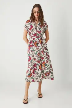 Medicine rochie culoarea bej, midi, evazati imagine