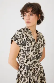 Medicine rochie culoarea bej, mini, evazati imagine