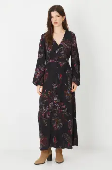 Medicine rochie culoarea negru, maxi, evazati imagine