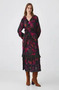 Medicine rochie culoarea negru, maxi, evazati imagine