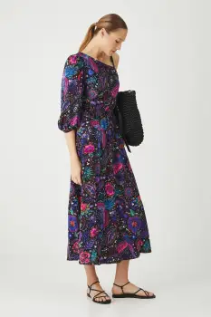 Medicine rochie culoarea negru, maxi, evazati imagine