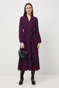 Medicine rochie culoarea negru, midi, evazati imagine