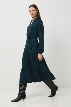 Medicine rochie culoarea negru, midi, evazati imagine