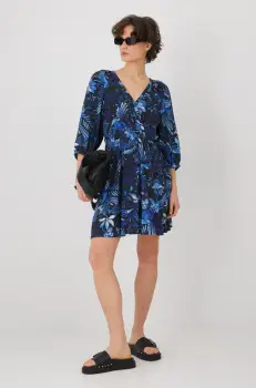 Medicine rochie culoarea negru, mini, evazati imagine