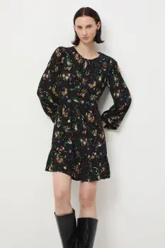 Medicine rochie culoarea negru, mini, evazati imagine