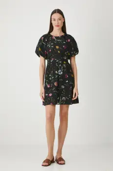 Medicine rochie culoarea negru, mini, evazati imagine